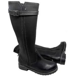 V Italia 1111 Black Donato Water Resistant Genuine Leather Genuine Wool Lined