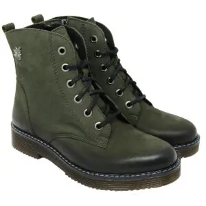 V-Italia 514 La Farfalla Water Resistant Olive Royal Nubuck Leather- Fleece lined