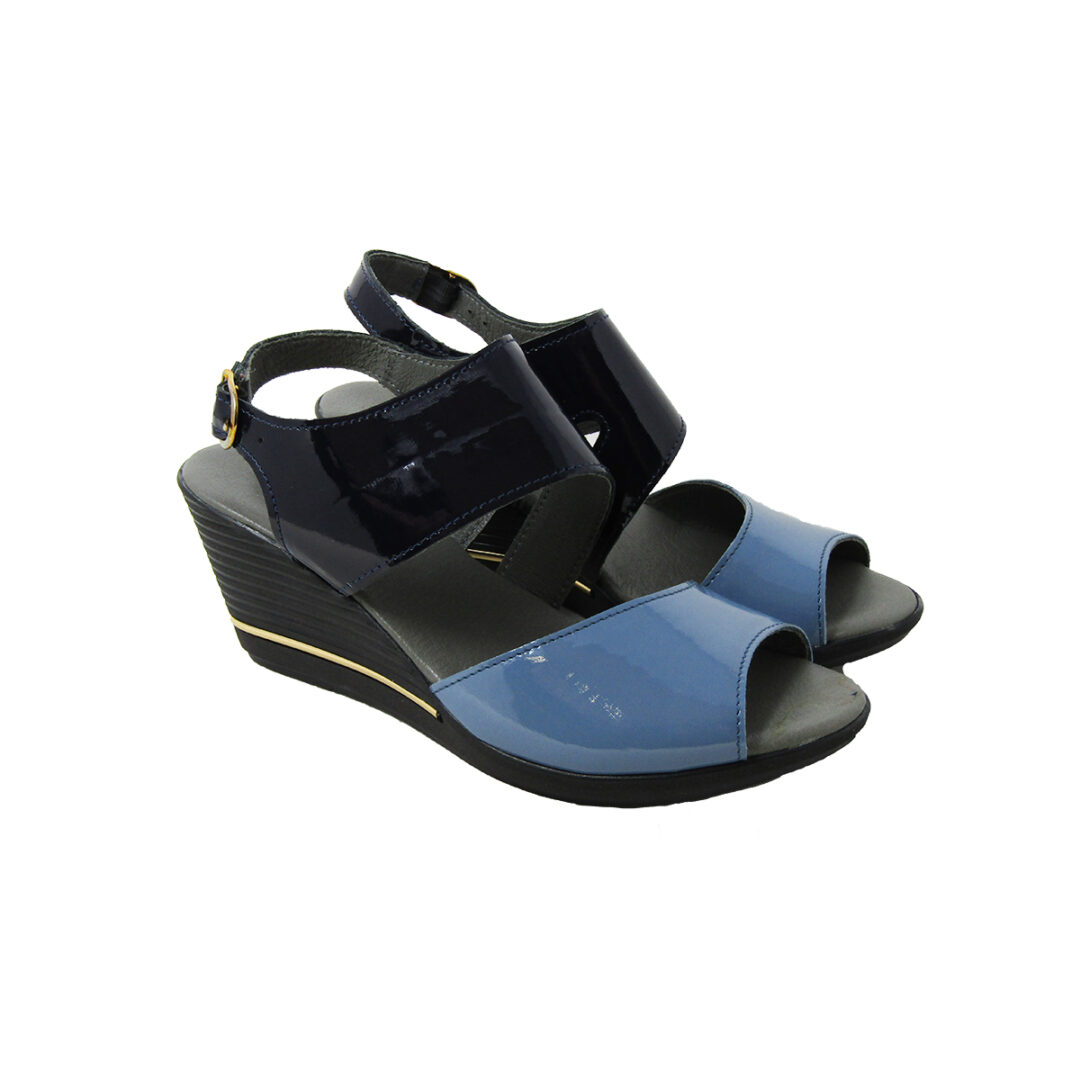 V-Italia-Karissa Dark Blue & Light Blue Naplack Leather