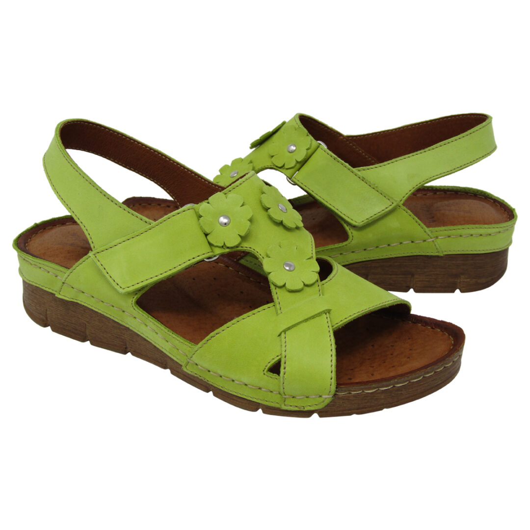 V-Italia-909-Lime Leather Sandals