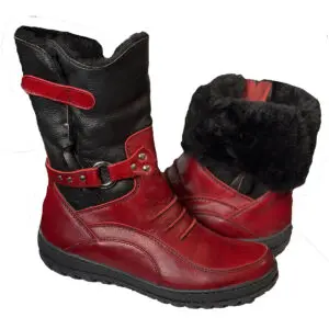 Sochi on 1041 Kiki Sole -Red Venezia Mano Scrunch Leather