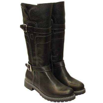 V-Italia Alps 1072 Black Natural Oil Finished Water Resistant Leather - Image 2