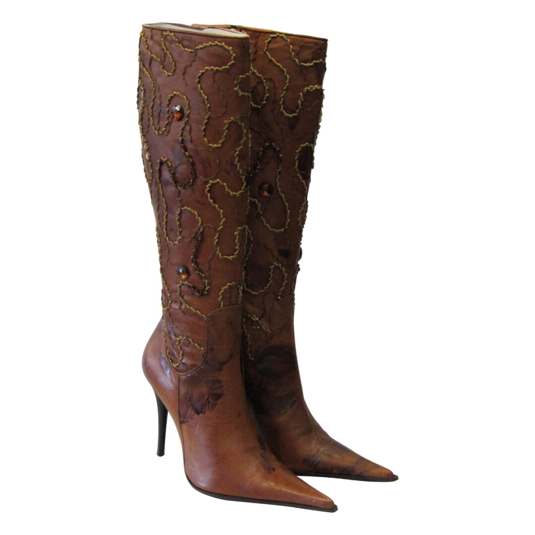 Renzo Knee High Boot Brown