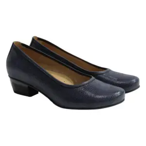 V-Italia Siena Navy Stampted Genuine Leather