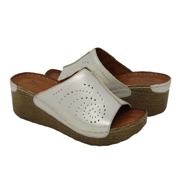 Katia in Beige Gold  Genuine Leather on Cork Base Construction – Extra Light - Image 2