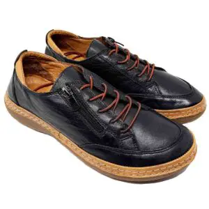 Veronica Extra Light Lace Up Flats in Soft Genuine Leather