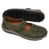 Diora rich olive genuine leather closed-toe summer flats - Image 2