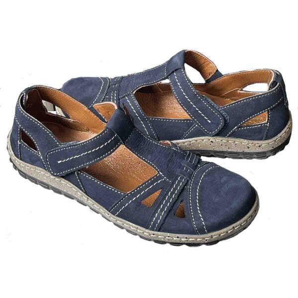 Diora 2 rich Navy brushed  genuine leather nubuck - Image 3
