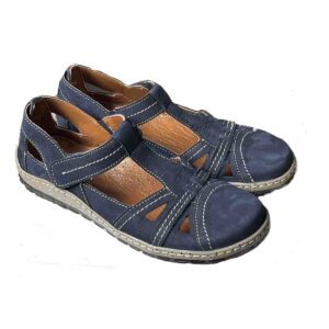 Diora 2 rich Navy brushed genuine leather nubuck
