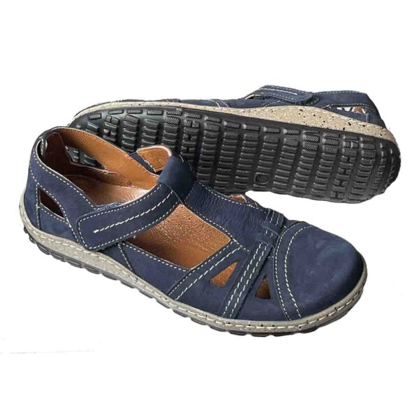 Diora 2 rich Navy brushed  genuine leather nubuck - Image 2