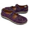 Diora rich plum brushed nubuck genuine leather closed-toe summer flats - Image 2
