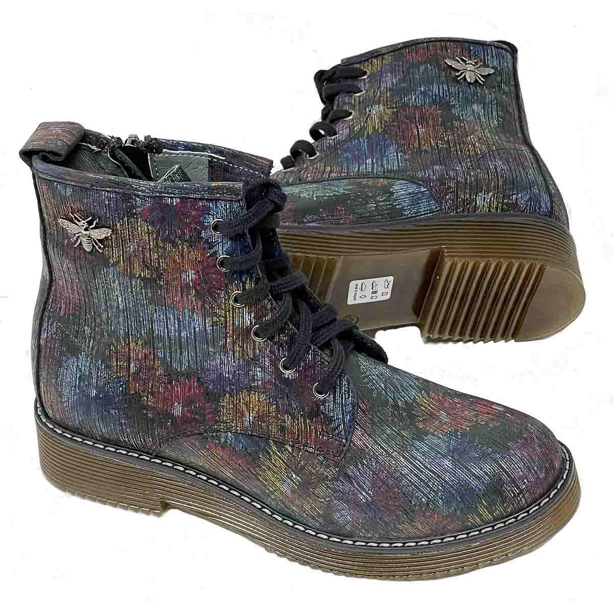 V-Italia 514 La Farfalla Multi Color Genuine Leather Print Water Resistant Leather only 38 left - Image 3