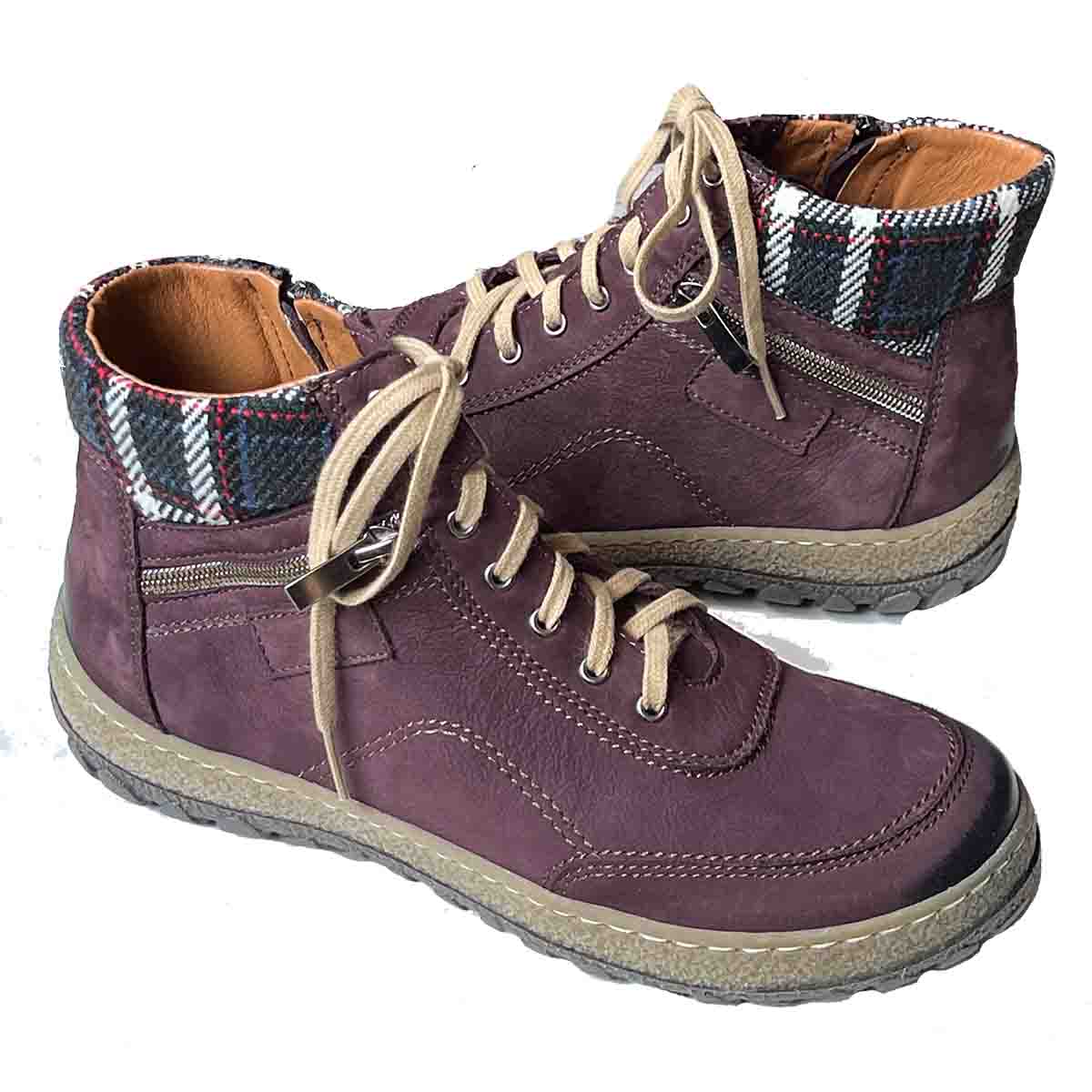 V-Italia-1041-Kiki2 in Plum Water Resistant Genuine Leather - Image 3