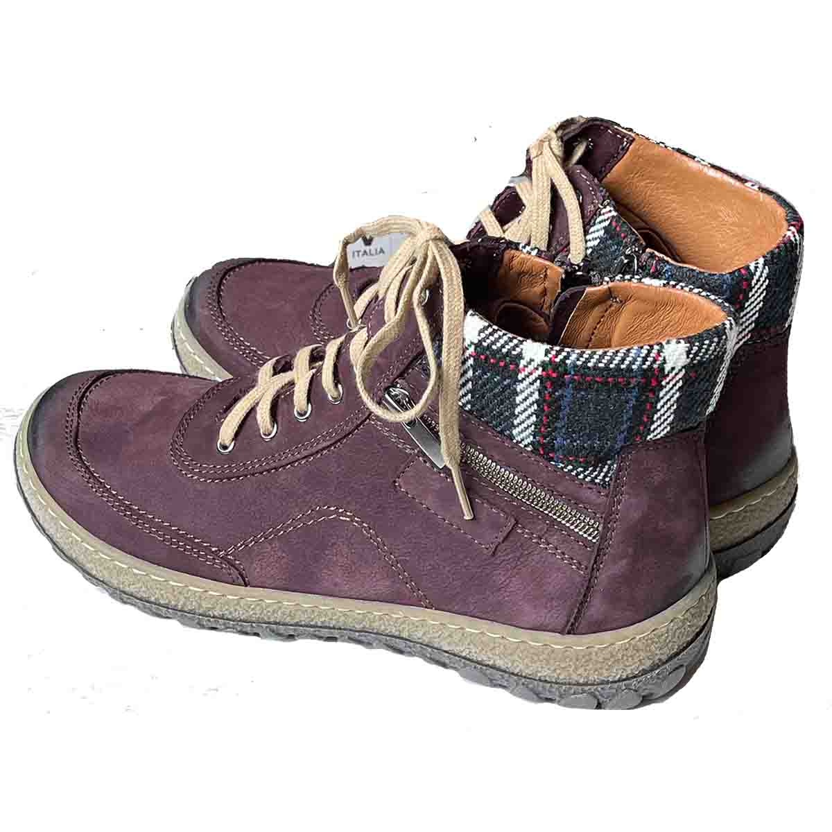 V-Italia-1041-Kiki2 in Plum Water Resistant Genuine Leather - Image 2