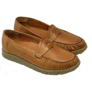 V Italia 1728 Afton in Light Brown burnished genuine Leather