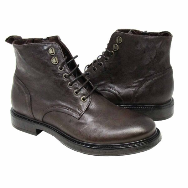 Nando Dark Brown Dressy Lace Up Boots only size 45 left - Image 2