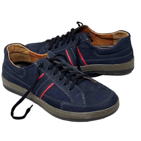 V-Italia-150-Rocco 2 Updated Comfort Sole in Navy Stamped Leather