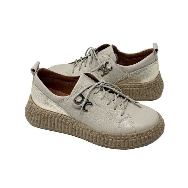 Vital Arch Dolce Amare Cream Genuine Leather Comfort Lace up - Image 3