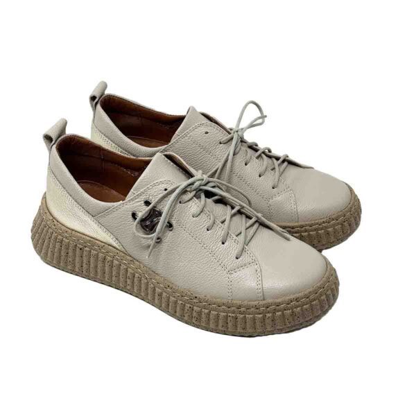 Vital Arch Dolce Amare Cream Genuine Leather Comfort Lace up