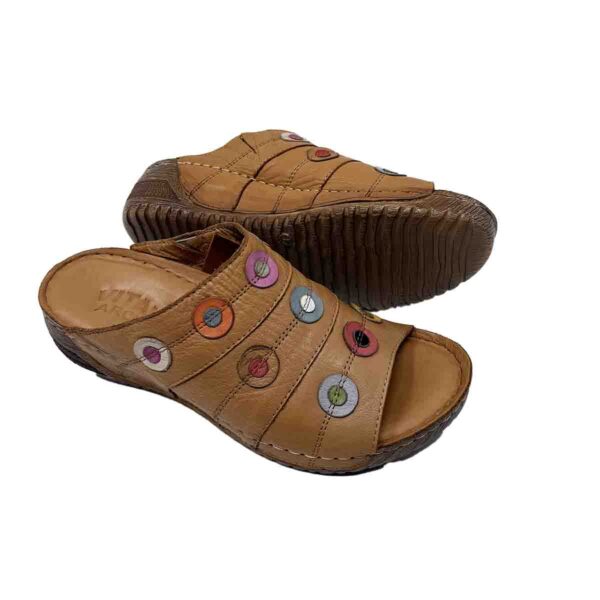 Vital Arch Kathy comfort open toe slide in soft genuine leather – only size 38 left