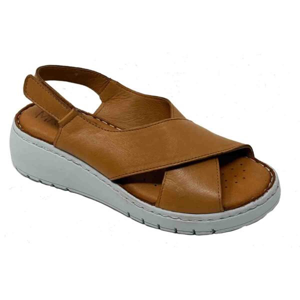 Vital Arch Cleo soft comfort sandals finish in light brown soft genuine leather