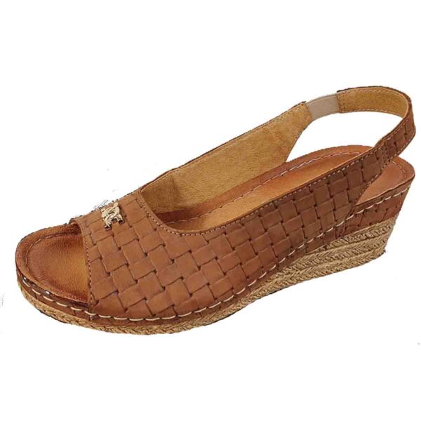 Chezelle Mid Brown Genuine Leather Sandals only 37 left