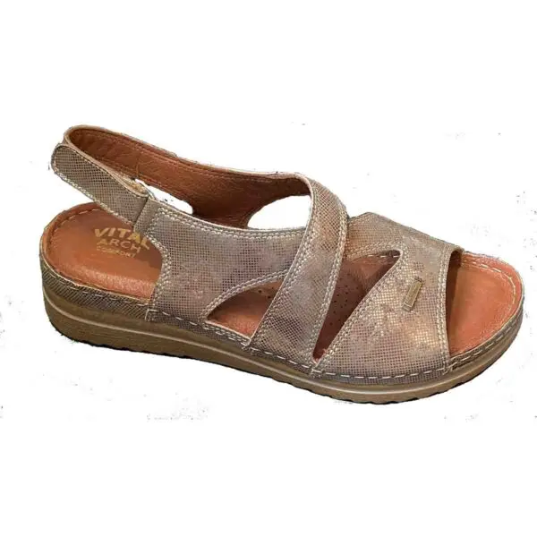 Amanda Vital Arch Beige Gold tone comfort sandals only 37 left