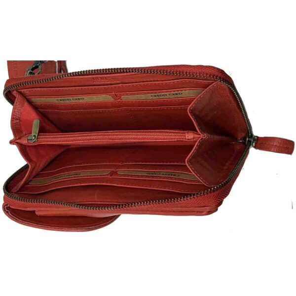 Wallet Purse in soft Genuine Soft Pebble Leather RFID protected - Image 2