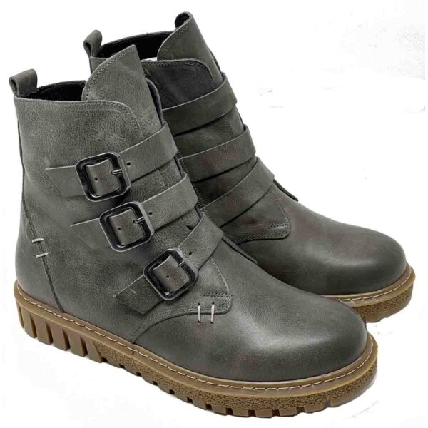 Kiki 3 in Soft Burnished Gray Genuine Leather