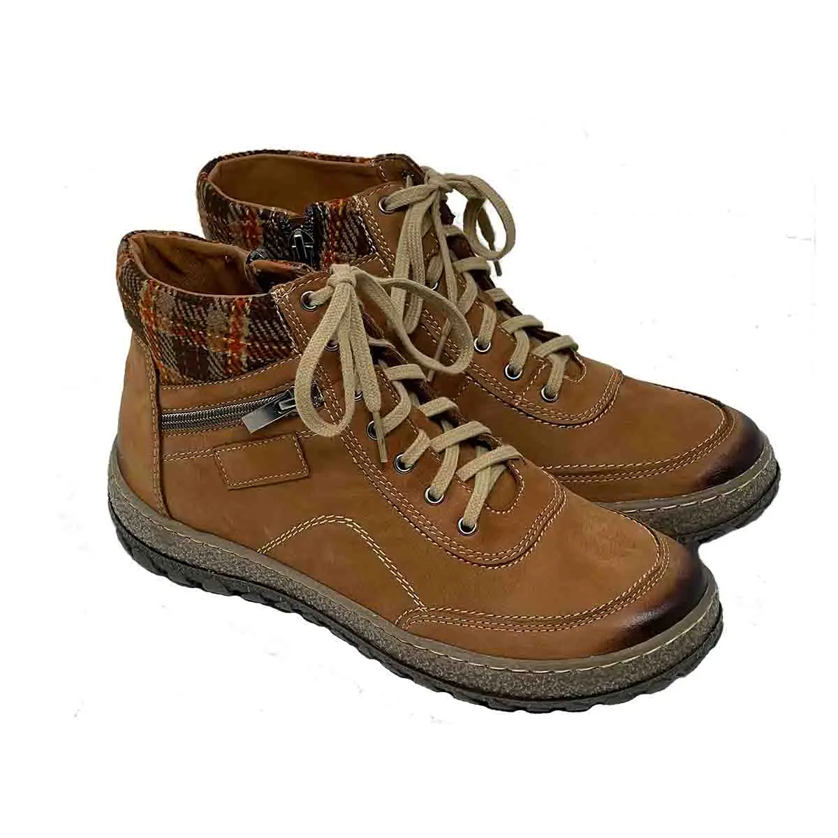 V-Italia-Kiki2 in Mid Brown Royal Nubuck Water Resistant Genuine Leather - Image 2