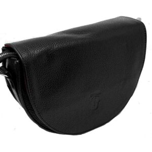 Jackie Small Cross Body Handbag in Black Genuine Pebble Leather