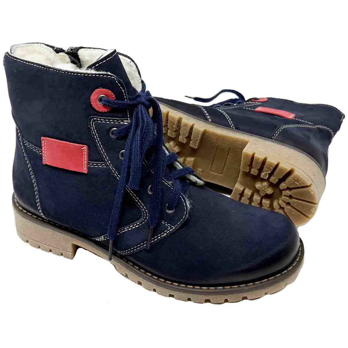 Brigida Oil Finished Navy Genuine Leather Water Resistant - Image 2