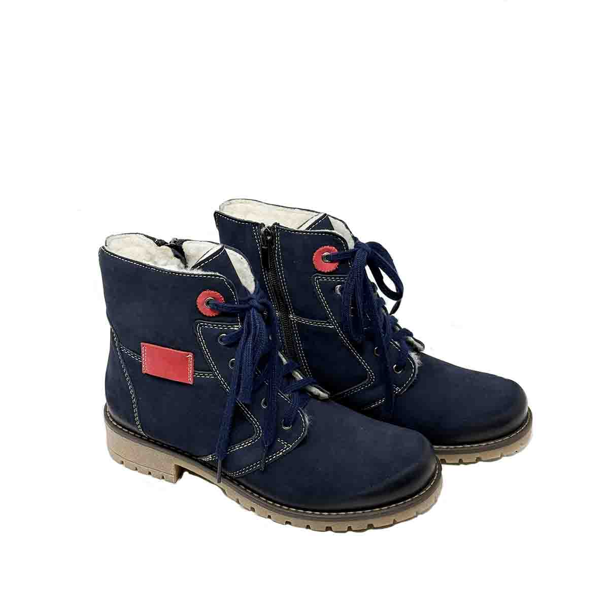 Brigida Oil Finished Navy Genuine Leather Water Resistant - Image 3